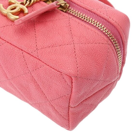 CHANEL Lambskin Quilted Mini Top Handle Rectangular Flap Bag Pink - Picture 9 of 11